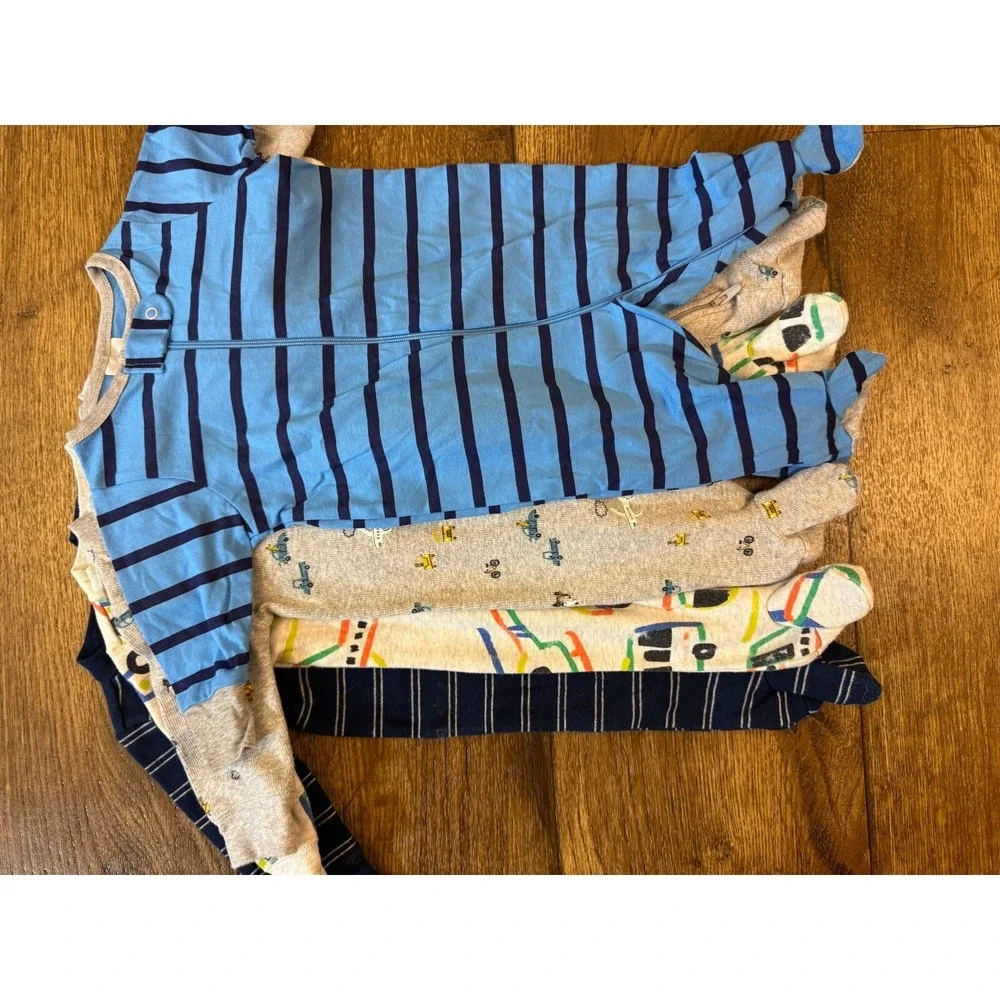 Carters Baby Boy 3 Months Footed Sleepers Lot Pajamas Outfits Clothes Truck Cars